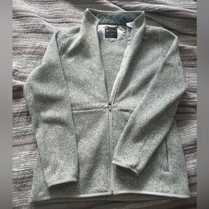 FIGS On-Shift Sweater Knit Jacket medium women’s heather light grey